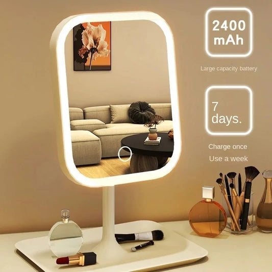 Nova Glow: LED Vanity Makeup Mirror with Touch Control & Adjustable Light Modes