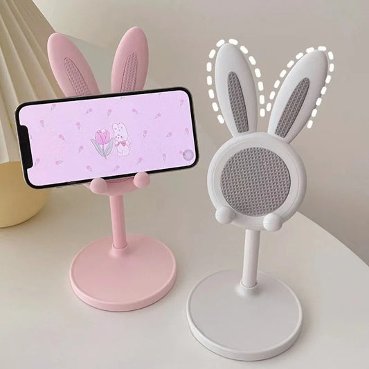 Cute Rabbit Adjustable Phone & Tablet Stand – Ergonomic Desktop Holder
