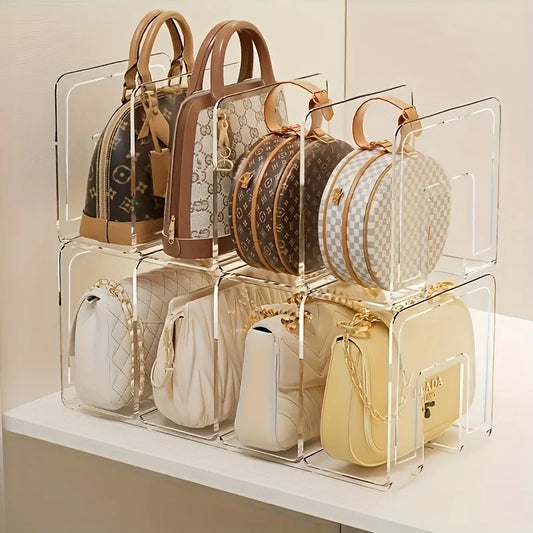 Nova Stack: Clear Acrylic Handbag & Purse Organizer (2-Pack)