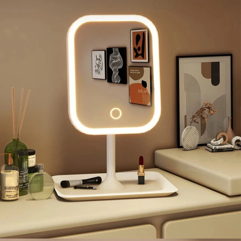 Nova Glow: LED Vanity Makeup Mirror with Touch Control & Adjustable Light Modes